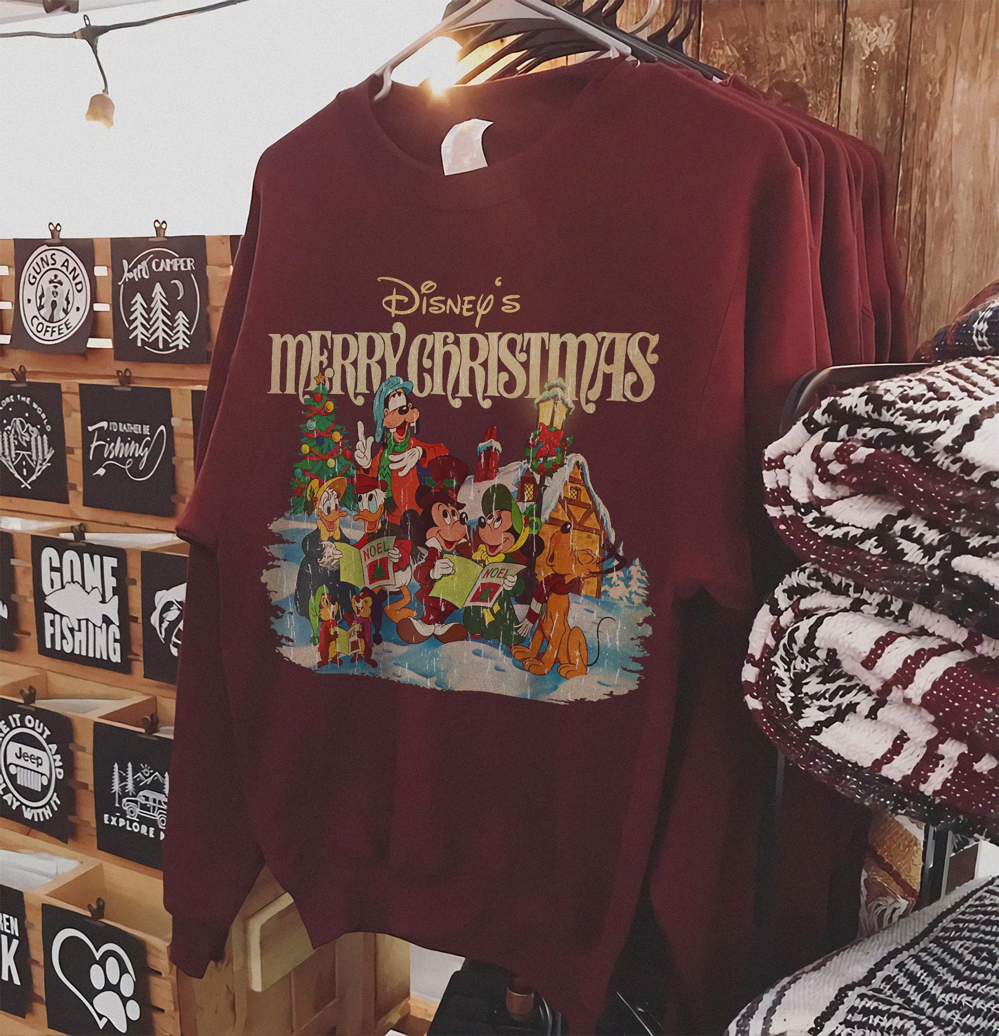 Discover Retro Disney Merry Christmas Shirt, Mickey And Friends Christmas, Disney Christmas Vibes, Disney Magic Kingdom, Disney Family Matching Shirt