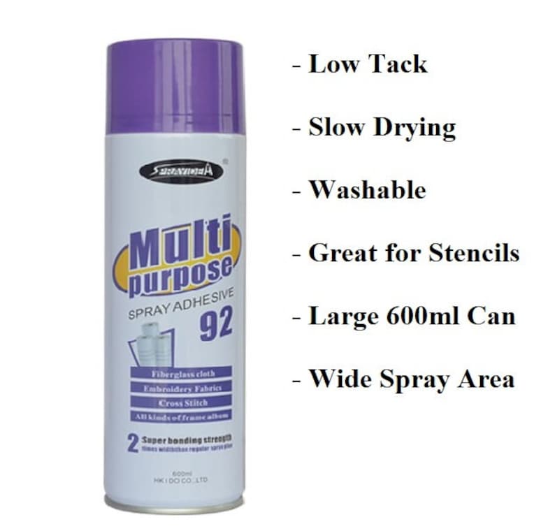 Spray Adhesive for Craft Stencils Fabric Low Tack Slow Dry
