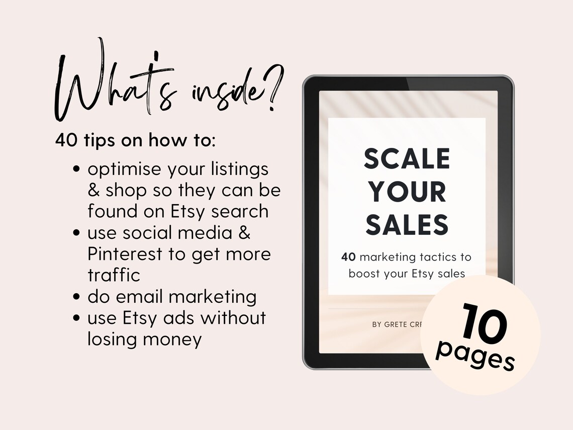 Etsy Seller Guide, Etsy Shop Marketing, Increase Etsy Sales, Strategies