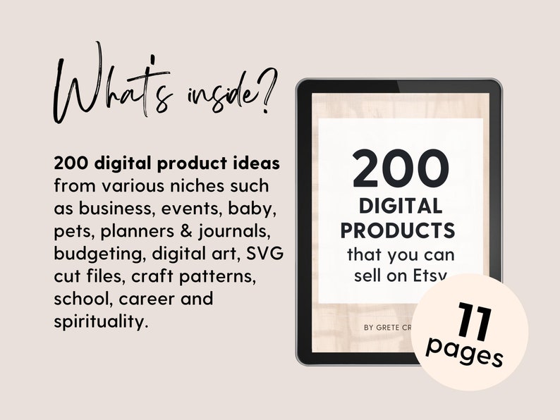 Digital Product Ideas, How to Sell Digital Downloads on Etsy, Beginners