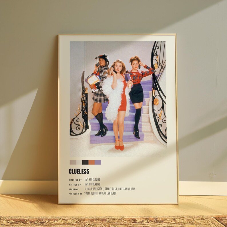 Clueless Minimalist Movie Poster Custom Movie Poster Vintage Art Print ...