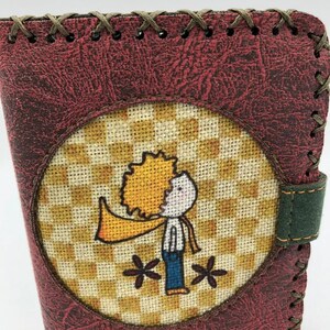Handmade fabric Canvas embroidered Little Boy Wallet