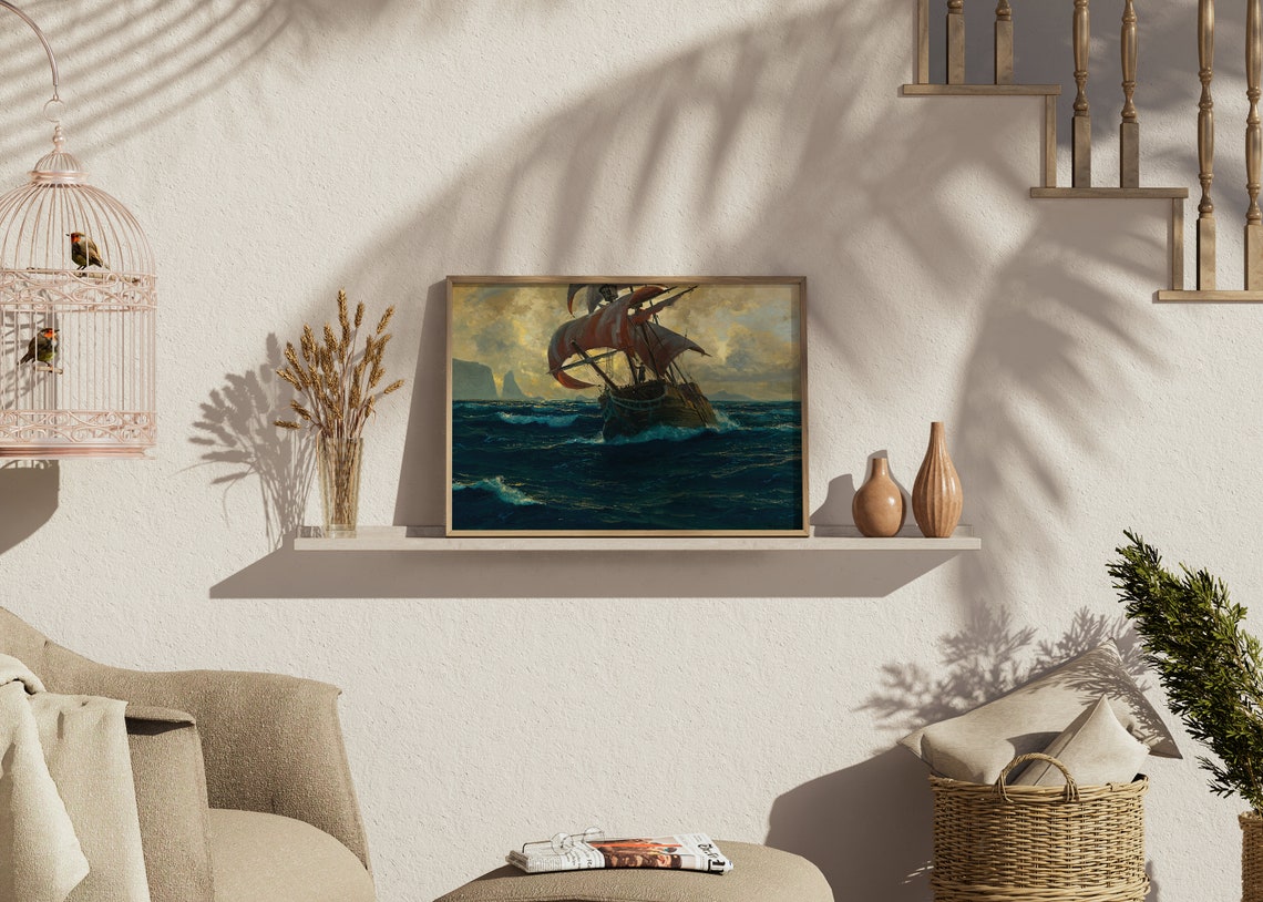 Vintage the Flying Dutchman,printable Wall Art,digital Downloadable ...