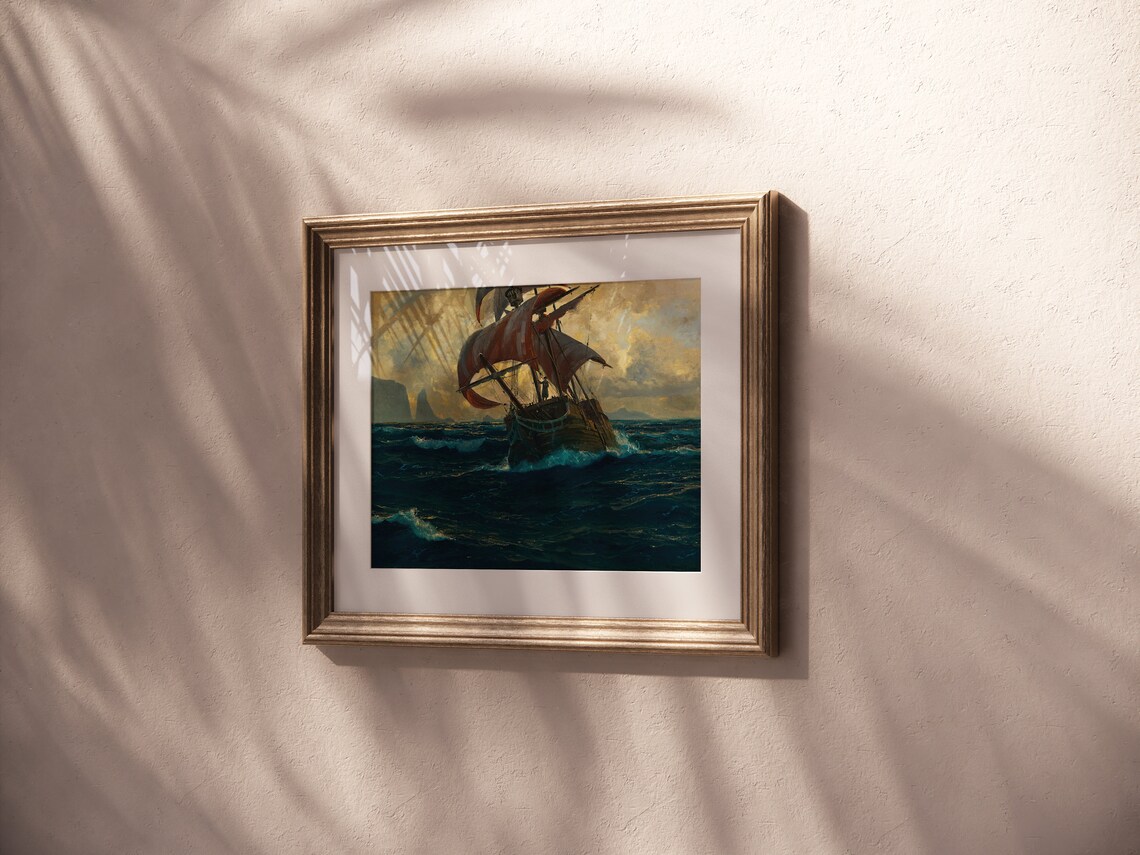 Vintage the Flying Dutchman,printable Wall Art,digital Downloadable ...