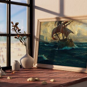 Vintage the Flying Dutchman,printable Wall Art,digital Downloadable ...