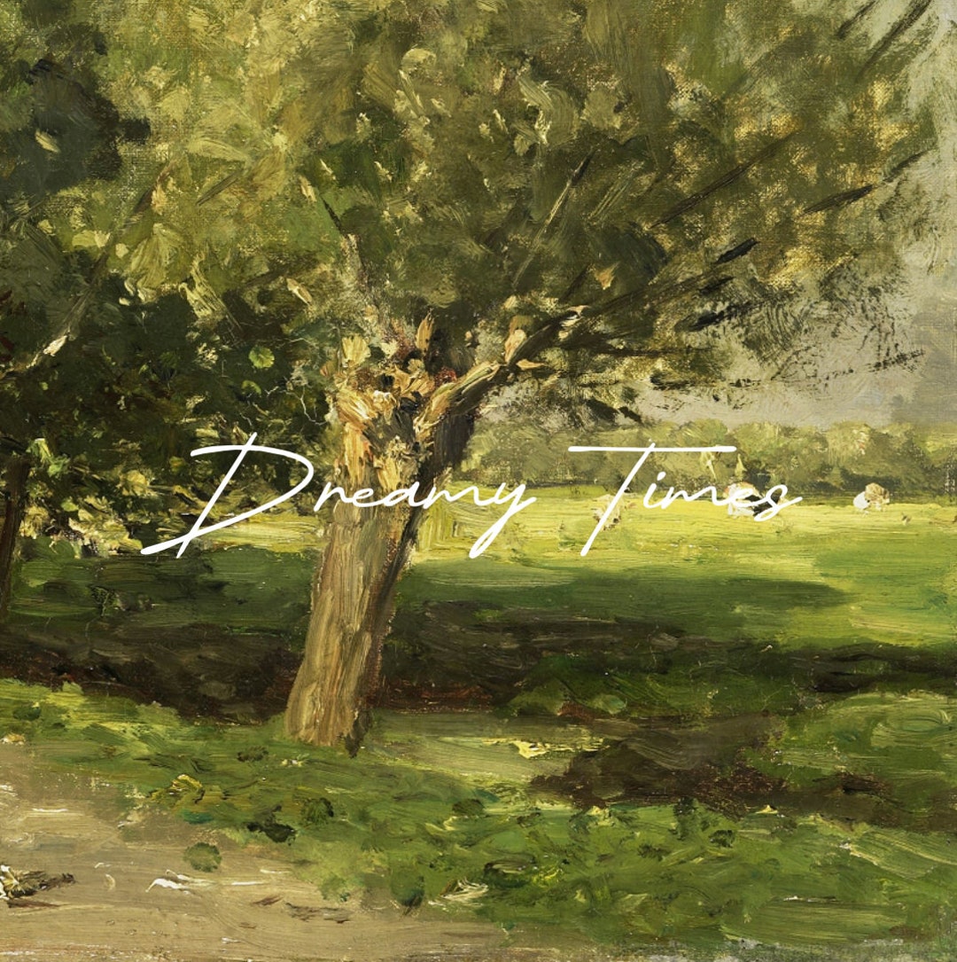 VINTAGE Landscape Painting Printable Art Colorful Etsy