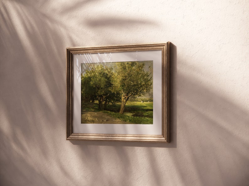 VINTAGE Landscape Painting Printable Art Colorful Etsy