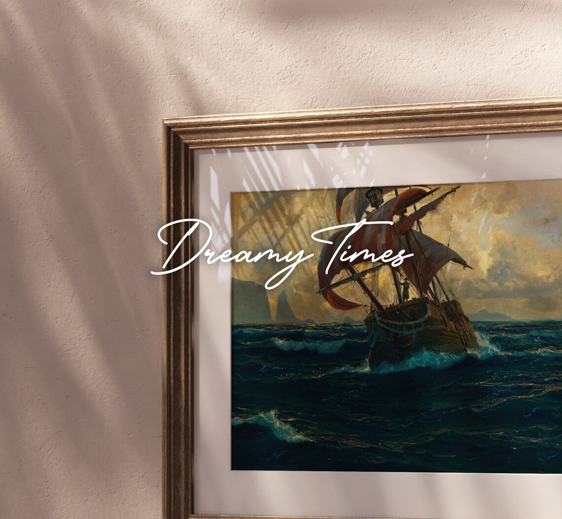 Vintage the Flying Dutchman,printable Wall Art,digital Downloadable ...