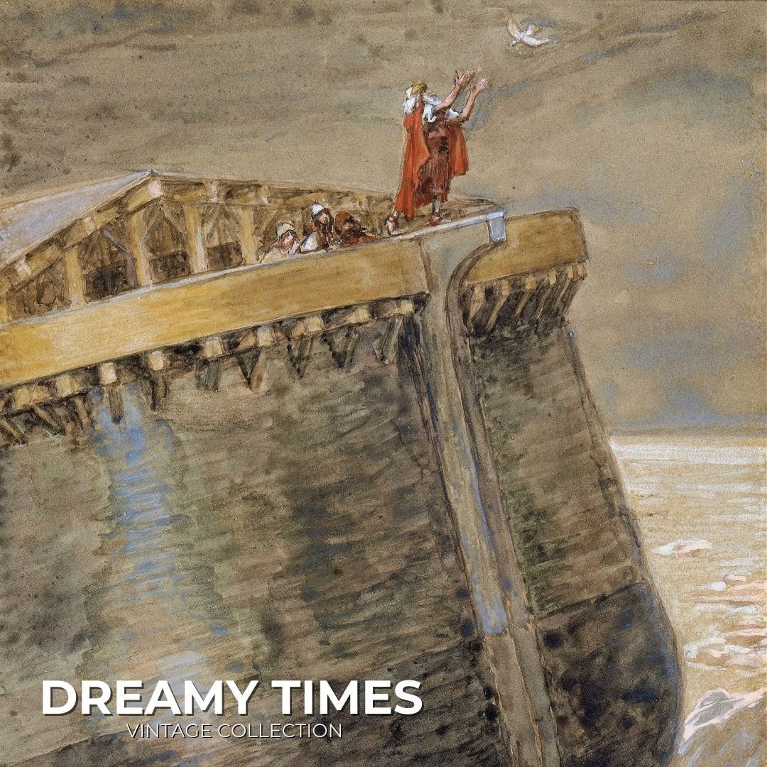 The Dove Returns To Noah Religious Art Print For Spiritual Reflection