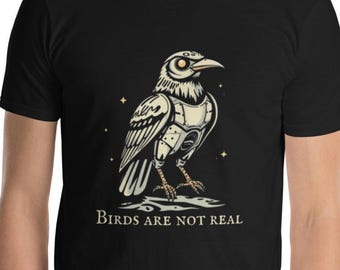 Camiseta de estilo suave Los pájaros no son reales, camiseta divertida con conspiración sobre pájaros, camiseta gráfica con pájaros, camiseta divertida con pájaros, camiseta Los pájaros no son reales