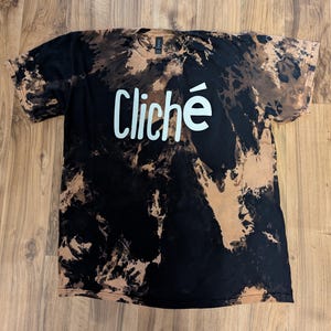 Cliche // bleached soft style Distressed Acid Washed T-Shirt