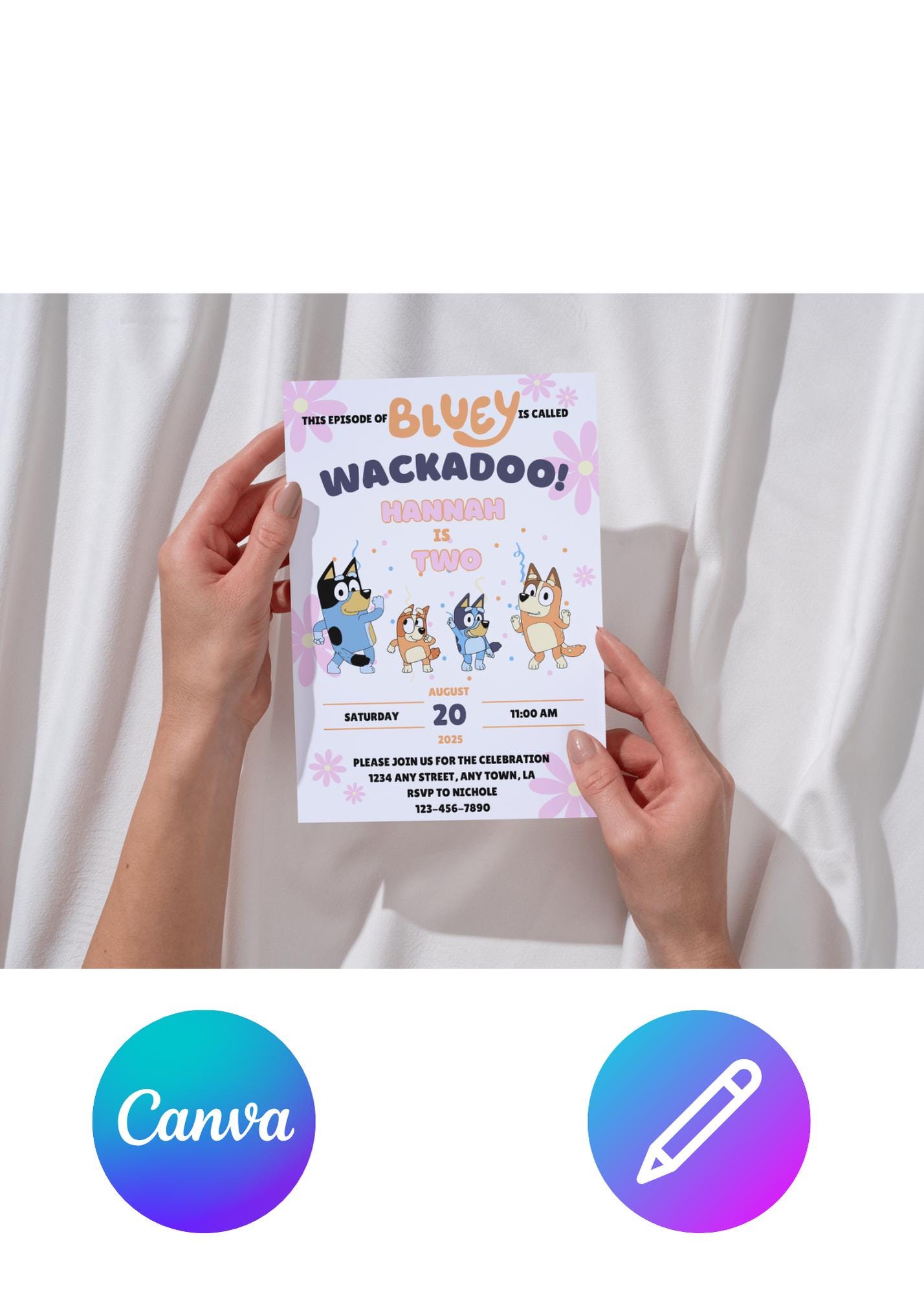 Bluey Party Invite Premium