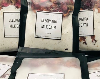 Cleopatra’s Oat Milk Bath - Natural Milk Bath - Aromatherapy Spa Bath Gift - Self Care Gifts -Organic Skincare - Bath Salts for Her