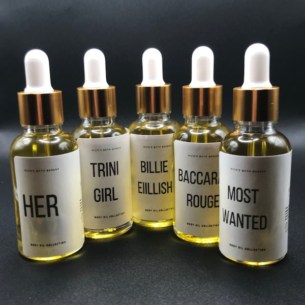 Scented Designer Body oils for Women | Dry Moisturizing Exquisite Body Oils Elegant Gifts for Her Bath and Body Perfume Oils for Skin
