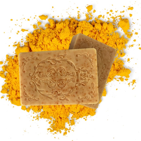 Savon au curcuma et au miel, entièrement naturel pour le visage et le corps