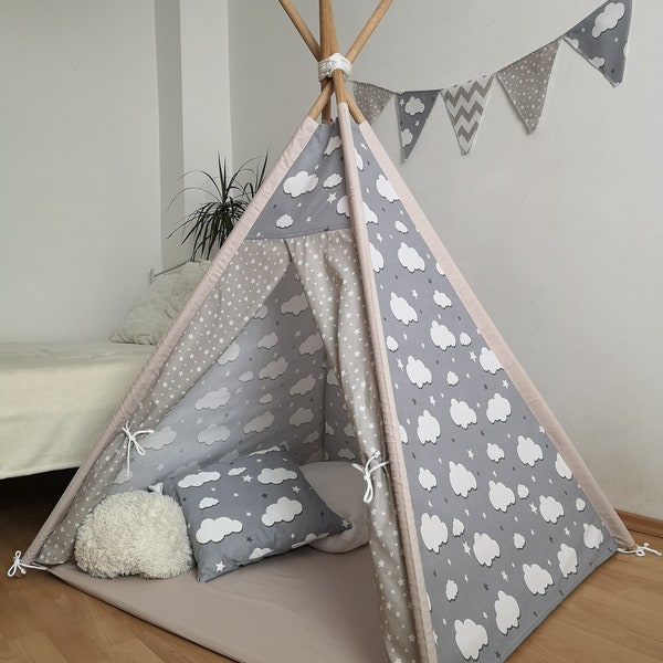 Design your own teepee tent, kids teepee, play tent, custom teepee, pet tent, dog bed, unique teepee, playhouse
