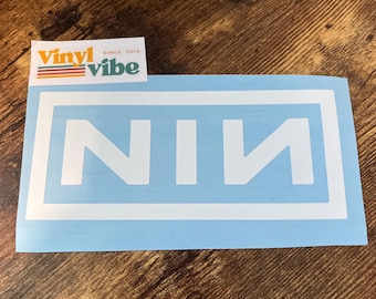 2pcs Nine Inch Nails Rock Band Music Vinyl Sticker Outdoor/Indoor Use 2.00&quot; x 4.50&quot; Waterproof