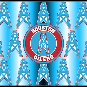 Houston Oilers 20oz Straight Tumbler Sublimation PNG