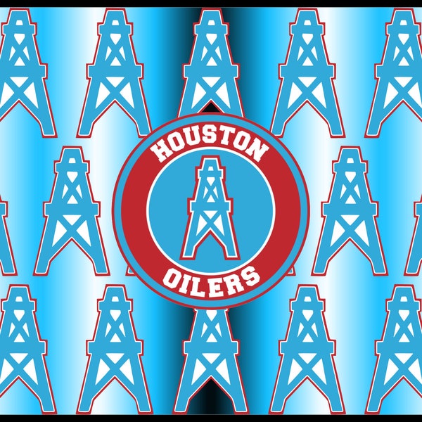 Houston Oilers 20oz Straight Tumbler Sublimation PNG