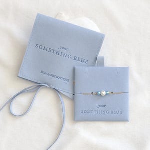Bracelet quelque chose de bleu en argent sterling, cadeau quelque chose de bleu pour la mariée, bracelet de perles, bijoux, cadeau de mariage, idées de quelque chose de bleu