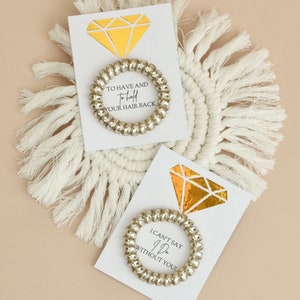 Coletero para propuesta de dama de honor, regalos personalizados para dama de honor, regalo para dama de honor, coletero para despedida de soltera, accesorios para el cabello, regalo para fiesta nupcial