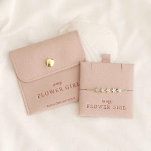 Bloemenmeisje armband 14k verguld wil jij mijn bloemenmeisje voorstel cadeau gepersonaliseerd cadeau bloemenarmband cadeau bloemenmeisje sieraden