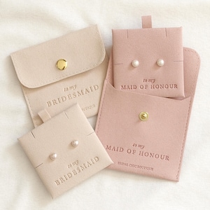 Pendientes de perla para dama de honor, plata de ley 925, regalos para dama de honor, propuesta de matrimonio, joyas para dama de honor, regalo nupcial, tarjeta de propuesta, pendientes para dama de honor, plata y oro.
