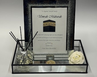 Personalised Umrah/Hajj gift set, frame
