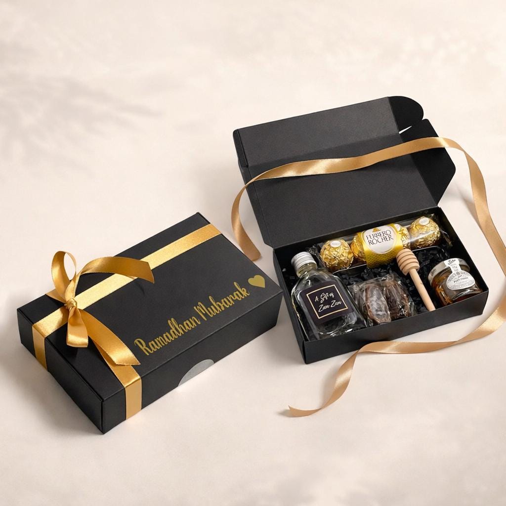 Personalised Zamzam, Date & Honey Gift Box - Eid, Ramadan Present