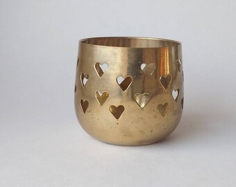 Brass Heart Candle Holder | Tea Light Holder | Handmade in India