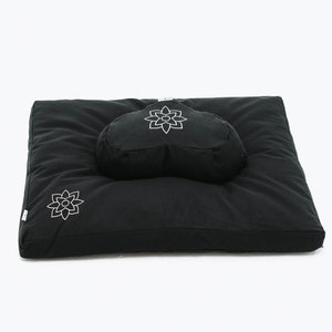 Crescent Meditation Cushion Set, Zafu and Zabuton, Floor Cushion, Meditation Pillow Set, Large Floor Pillow, Yoga Gifts