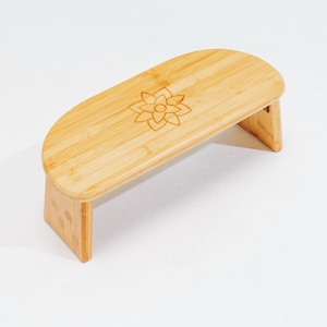 Meditation Bench, Folding Floor Seat, Bamboo Seiza Bench, Folding Yoga Seat, Yoga Gifts, Floor Seating, Yoga Bench image 4