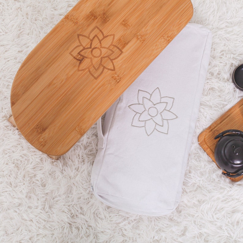 Meditation Bench, Folding Floor Seat, Bamboo Seiza Bench, Folding Yoga Seat, Yoga Gifts, Floor Seating, Yoga Bench image 2