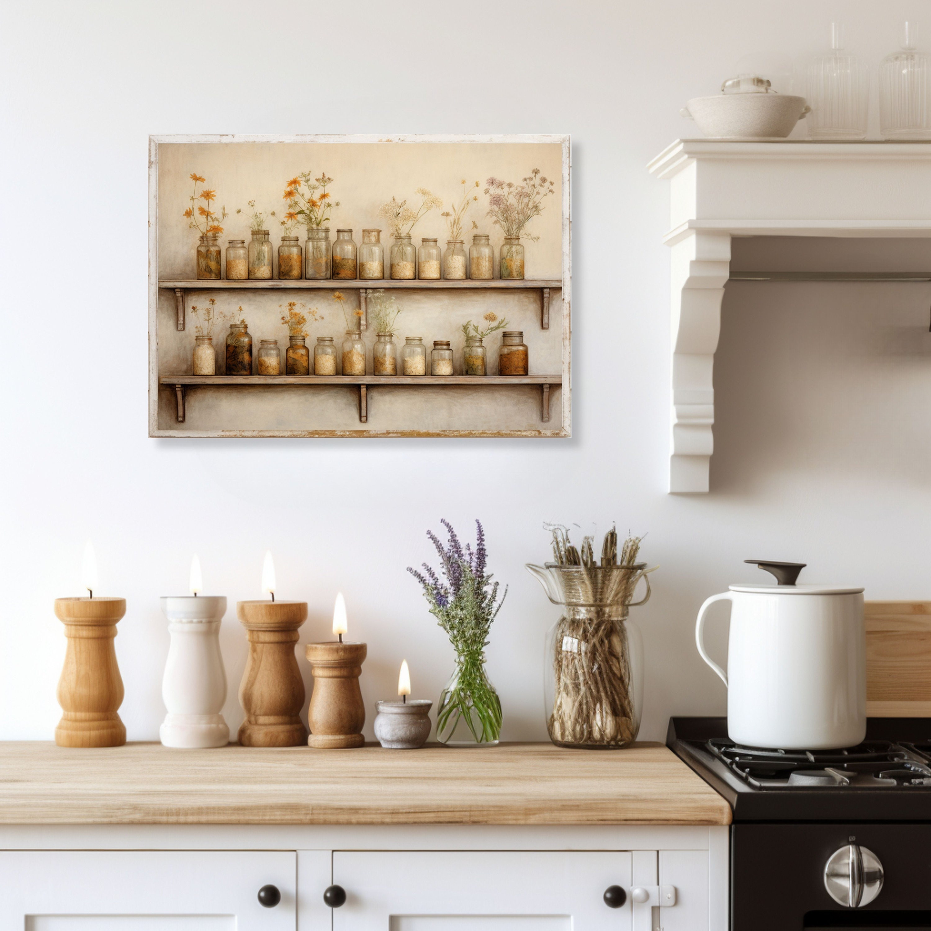 Spices Wall Art, Kitchen Wall Decor, Herbs and Spices, Kitchen Wall ...