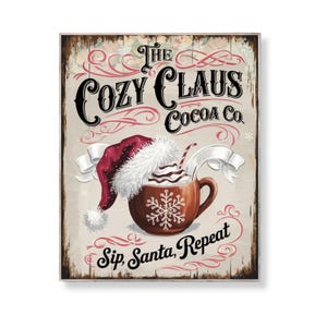 Christmas Cocoa Bar Sign: Holiday Kitchen Decor Printable (8x10 PDF & JPG Digital Download