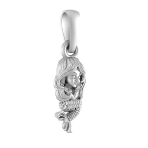 Ambitious and Stylish divine Mermaid Silver Pendant (92.5% purity) by Akshat Sapphire Mermaid Locket for Men and Women