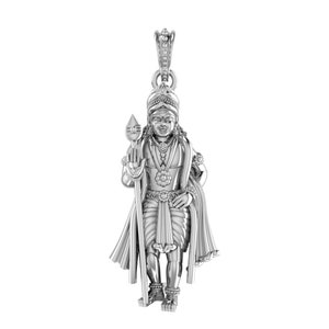 God Kartikeya  Silver Pendant (92.5% purity) by Akshat Sapphire Kartikeya Locket for Men and Women