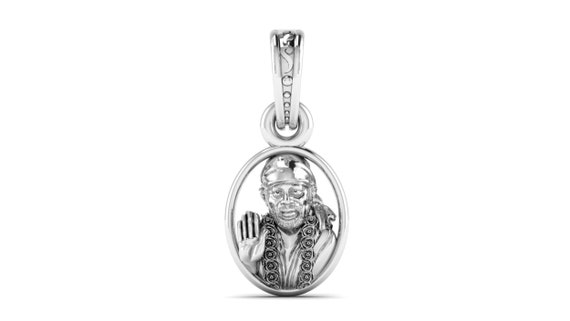 God Sai Baba Silver Pendant 92.5 Purity by Akshat Sapphire Sai Baba Locket for Men and Women Etsy