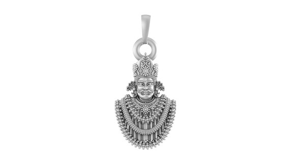God Baba Khatu Shyam Silver Pendant 92.5 Purity by Akshat