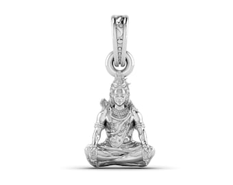 God Shiva Silver Pendant (92.5% purity) by Akshat Sapphire Shiva Locket for men and women