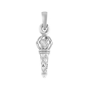 God Hanuman Gada Silver Pendant (92.5% purity) by Akshat Sapphire Hanuman Gada Locket for Men and Women