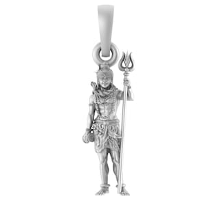 God Shiva Pendant(Big Size) Pure Silver 92.5% purity pendant by Akshat Sapphire Shiva Pendant