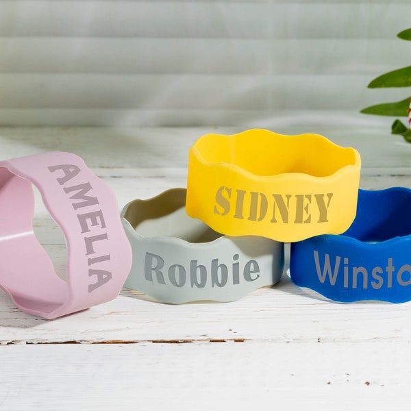 Silicone Water Bottle Bands Personalized Etsy