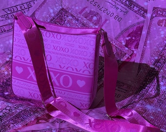 Pink XOXO Bag (with Shoulder Strap) - Etsy