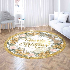 Frohe Weihnachten Teppich Teppich, Klingelton Matte, Weihnachtsengel Wohnkultur Kinderzimmer Kinderzimmer Matte, runde Badematte, Kreis Küche Bodenmatte
