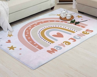 Classroom Rug Area Rugs 4x5ft, Modern Boho Abstract Nursery Rugs