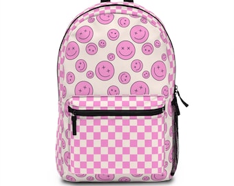 Dickies pink top checkered backpack