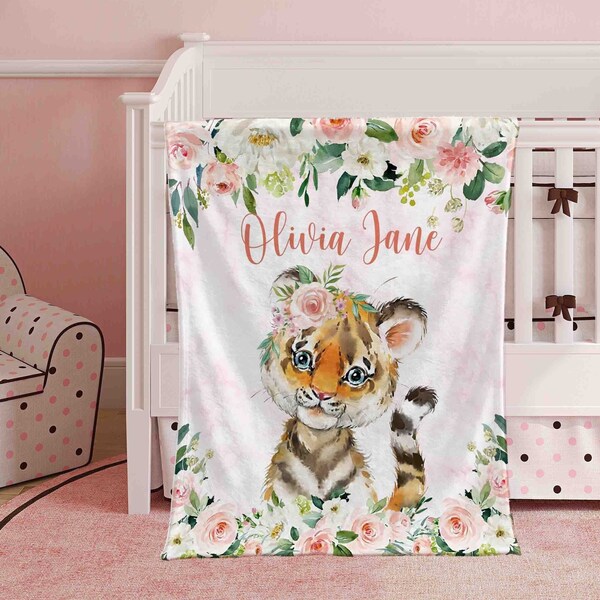 Surprised Tiger Baby Blanket main image 1