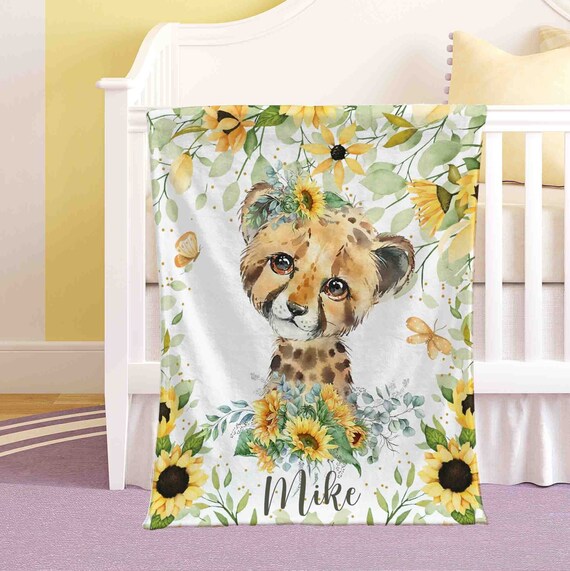 Personalized Baby Blanket With Name - Custom Fleece Throw 50x60 Inches With Flower Design For Kids & Adults - View #6