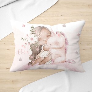 Little Unicorn Pillow Baby Girl Cushion Animal Nursery Pillow Toddler Kids Room Decor Gift for Newborn Little Princess Baby Shower Gift